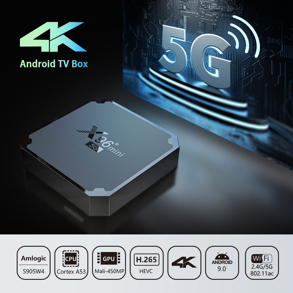 X96mini 5G Amlogic S905W4 Android 9.0 TV Box Quad Core 2 16GB 4K Smart Set Top Box Media Player X96mini 5G Amlogic S905W4 Android 9.0 TV Box Quad Core 2 16GB 4K Smart Set Top Box Media Player